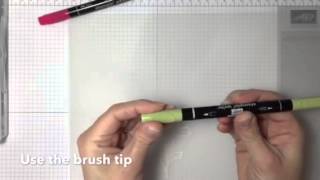 Project Go Create! Stampin Up! Heat Embossing on vellum, blender pen tutorial