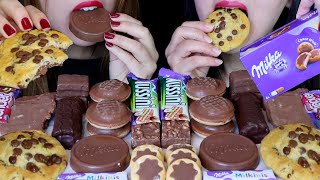 ASMR MILKA CHOCO MOUSSE, MILKINIS, CHOCOLATE CAKE, CHOCO MINIS COOKIES, CHOCOLATE HAZELNUT WAFERS 먹방