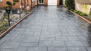Dimension Driveways Installing Pattern Imprinted Concrete Driveways www.patternimprint.com