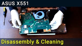 How to disassemble and fan cleaning laptop Asus X551