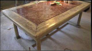 Restauro tavolo in marmo lucidatura riparazione