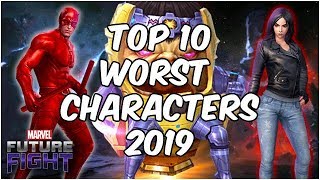 TOP 10 WORST CHARACTERS!! JUNE 2019 - Marvel Future Fight