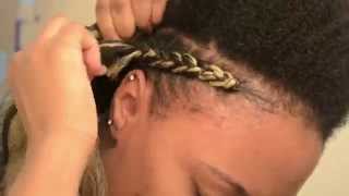 NATURAL HAIR | Quick & Easy Cornrows Protective Hairstyle