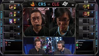 Curse vs CLG | 2014 NA LCS Spring split S4 W3D1 G3 | CRS vs CLG | CLG vs Curse full game HD