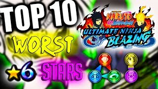 TOP 10 WORST 6 STAR UNITS IN NARUTO ULTIMATE NINJA BLAZING