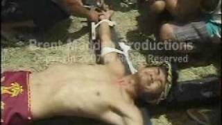 Brent Madden filming for the Discovery Channel Philippines Good Friday Crucifixions