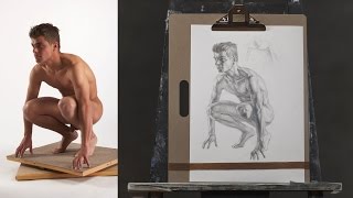 Штудия мужской обнаженной фигуры