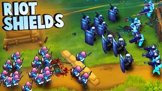 Swat Soldiers RIOT SHIELD WALL!  (Guns Up Multiplayer Gameplay)