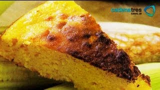 Receta fácil de como preparar un pan de elote sin harina. Receta de repostería estilo mexicano