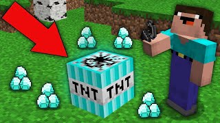 Minecraft NOOB vs PRO: ONLY NOOB CAN ACTIVATE THIS RAREST DIAMOND TNT! Challenge 100% trolling