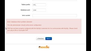 How to solve error in Moodle (ubuntu) - PHP has not been properly configured with MySQLi extension