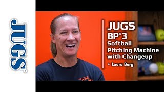 BP3 Softball Pitching Machine and Laura Berg  | JUGS Sports