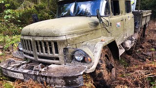 ОТДЫХ ПО-РУССКИ! Засадили грузовик! Военная полноприводная техника Урал, ЗИЛ, ГАЗ. Бездорожье 2019