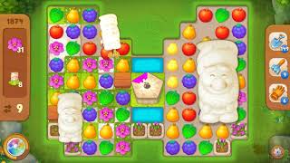 Gardenscapes Area 9 Day 1 Hard Level 1874 - No Boosters Or Hacks