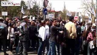 Blind and silent demonstration in Armenia Mar 28, 2014