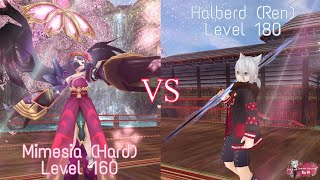 Toram Online - Solo Halberd Lv180 (Ren) vs Mimesia Lv160 (Hard)