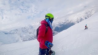 Домбай 2019. Раскидываем снег.