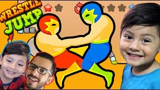 Wrestle Jump Gameplay | Luchas Locas con Papa | Juegos para niños