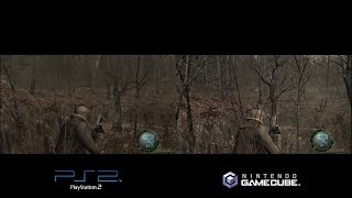 Resident Evil 4, Playstation 2 - Gamecube, comparison.
