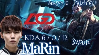 LGD MaRin SWAIN Top vs Pantheon - Patch 6.10 KR | League of Legends
