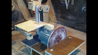 ленточно тарельчатый шлифовальный станок из ДСП и фанеры