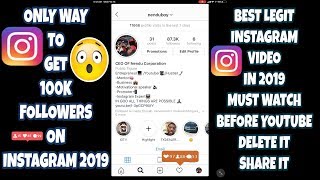ONLY WAY TO GET 1 MILLION LEGIT INSTAGRAM FOLLOWERS 2019
