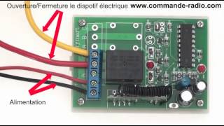 Kit Émetteur Récepteur Commande Moteur CC 9V 12V 24V 10A 1 Canal Fonction Verrouillage