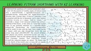 Pitman Shorthand - Exercise No.196 Dictation (65 WPM) - KZ Learning