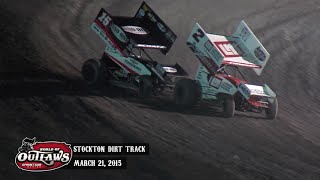 Highlights: World of Outlaws Sprint Cars Stockton Dirt Track March 21st, 2015
