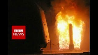 Syria strikes: 12 hours in two minutes - BBC News