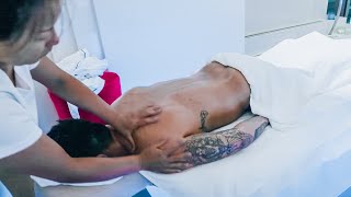 LUXURIOUS RELAXING SHOULDER AND BACK MASSAGE - UNCUT - (NOMAD BARBER ASMR)