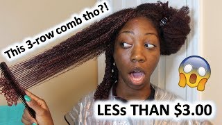 BEST DETANGLING COMB FOR LESS THAN $3.00?! SHOCKED AT HOW WELL THIS WORKED ON MY TYPE 4 NATURAL HAIR