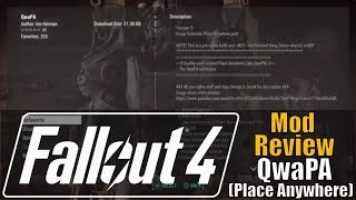 Fallout 4 - QwaPA Tutorial (Place Anywhere PS4)