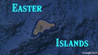 Zoom out from the Easter Islands in Google Earth in 8K FUHD 60 FPS
