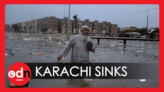 Heavy Monsoon Rains in Pakistan Turn Streets into Rivers
