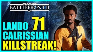 71 Lando Calrissian Gameplay/Killstreak - Star Wars Battlefront 2