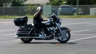 Motorman riding with one hand