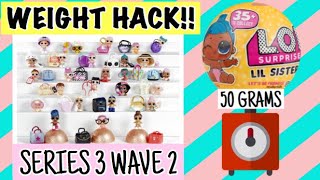 FIND ALL 4 GOLD BALLS & COLLECT ALL THE DOLLS! LOL SURPRISE SERIES 3 WAVE 2 Lil Sisters WEIGHT HACK!