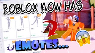 ROBLOX NOW HAS EMOTES! FREE EMOTES ADDED TO ROBLOX!