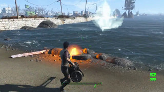 Fallout 4...а ещё им можно рыбу глушить..(Легендарный Взрывной Миниган * )