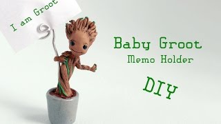 Baby Groot Memo Holder Polymer Clay Tutorial (Guardians of the Galaxy)