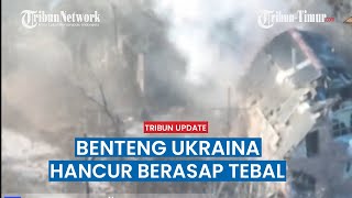 Markas Ukraina Hancur Berkeping Digempur Artileri Howitzer D-1 Rusia
