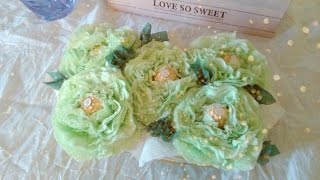 Как сделать Цветочный Букет из Конфет!Цветы из салфеток!How to make paper flowers!