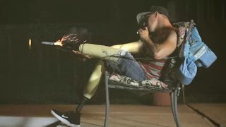 Prosthetic Leg As A MORTAR (4th of July Fireworks)