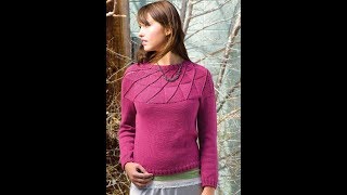 Джемпер с Кокеткой Спицами - 2019 / Cardigan with Coquette Spokes