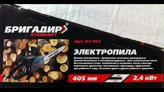Обзор электропилы Бригадир Standart