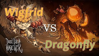 Don't Starve Together -  Solo Wigfrid VS DRAGONFLY (27,500 HP)