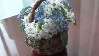 Как сплести простой букет из бисера. Мастер класс для начинающих