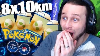 POKEMON GO - 8 x 10km Eggs!! | +Charizard!! [9]