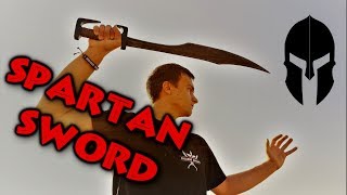 Spartský meč "300 BITVA U THERMOPYL" kovaný (recenze, sekání)